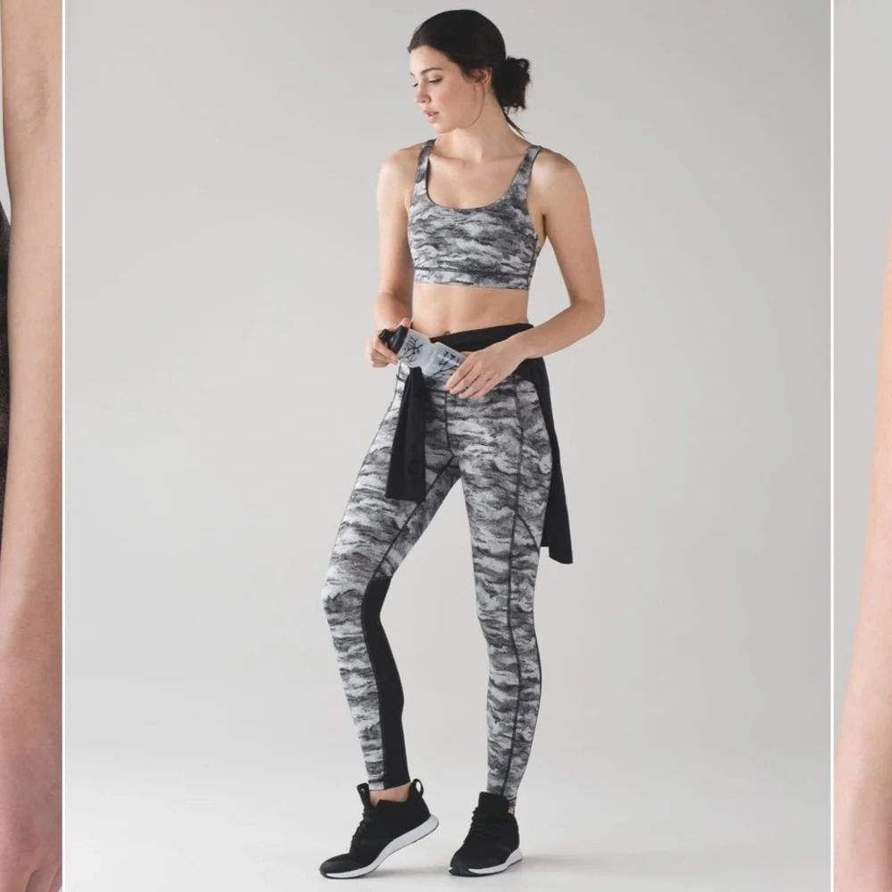 Lululemon Speed Tight V Power Luxtreme Hazy Days Black White / Black